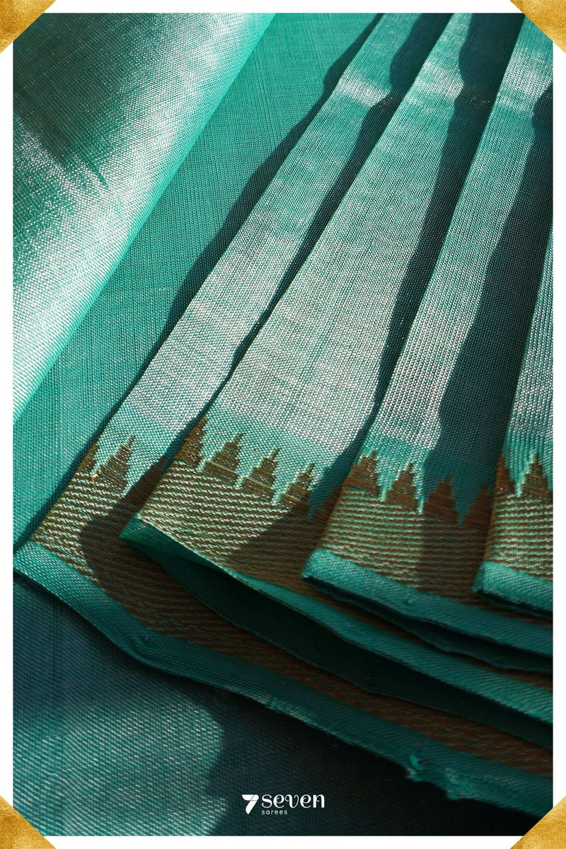 Mythili Mangalagiri Handloom Gold Silk-Cotton Saree - Seven Sarees - Saree - Seven Sarees