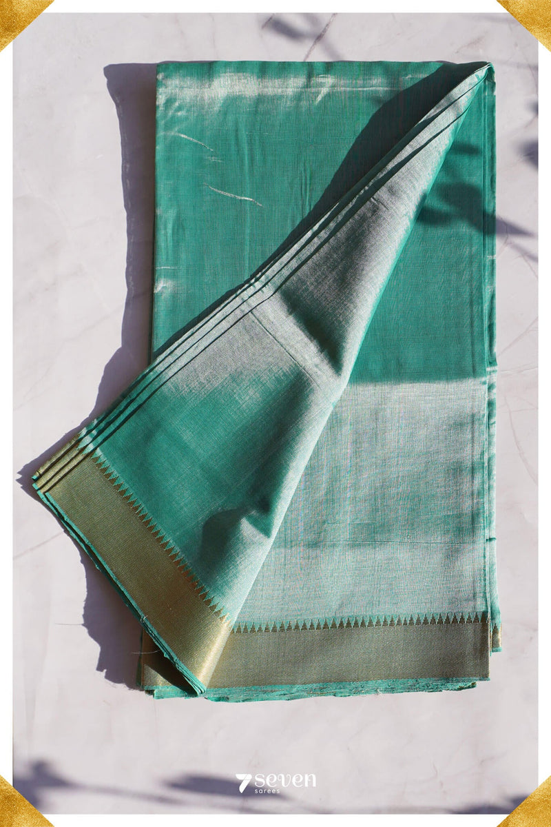 Mythili Mangalagiri Handloom Gold Silk-Cotton Saree - Seven Sarees - Saree - Seven Sarees