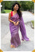 One in a million Chattisgarh Purple Pure Tussar Silk Sequin Saree | Silk Mark Certified - Seven Sarees - Saree - Seven Sarees