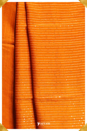 One in a million Chattisgarh Yellow Pure Tussar Silk Saree|Silk Mark Certified - Seven Sarees - Seven Sarees