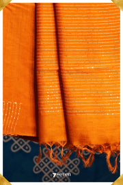 One in a million Chattisgarh Yellow Pure Tussar Silk Saree|Silk Mark Certified - Seven Sarees - Seven Sarees