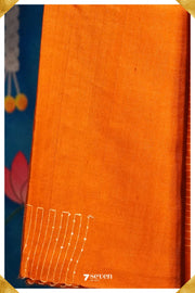 One in a million Chattisgarh Yellow Pure Tussar Silk Saree|Silk Mark Certified - Seven Sarees - Seven Sarees