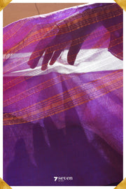 Parthavi Mangalagiri Handloom Pink/Red Pure Silk-Cotton Saree - Seven Sarees - Saree - Seven Sarees