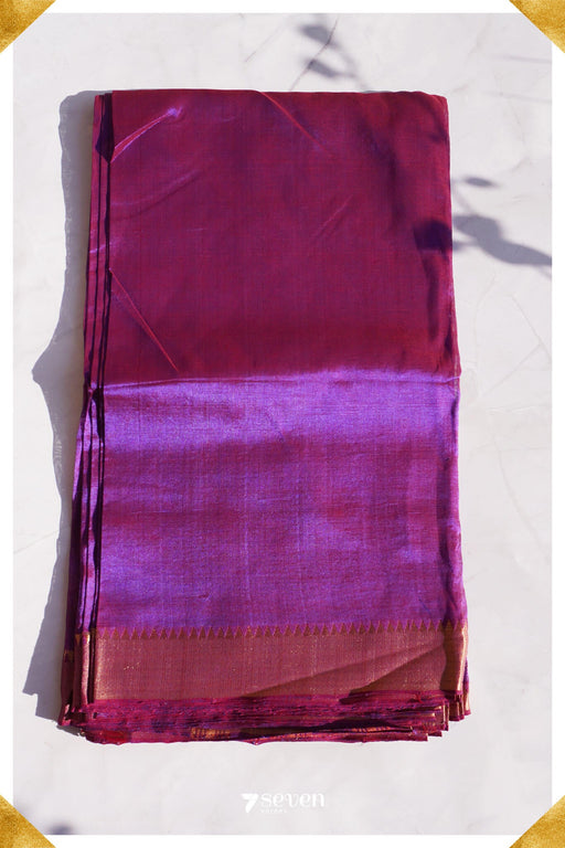Parthavi Mangalagiri Handloom Pink/Red Pure Silk-Cotton Saree - Seven Sarees - Saree - Seven Sarees