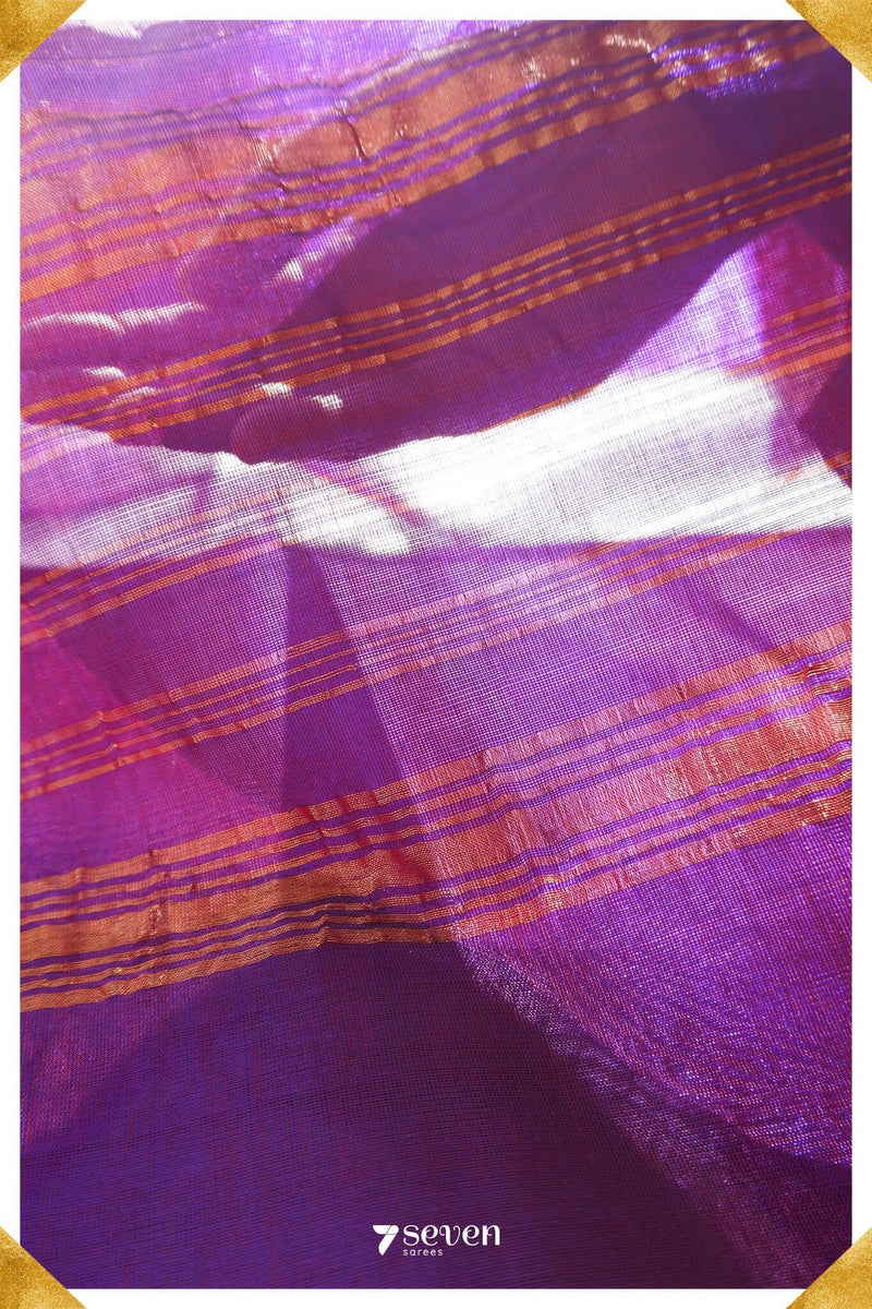 Parthavi Mangalagiri Handloom Pink/Red Pure Silk-Cotton Saree - Seven Sarees - Saree - Seven Sarees