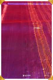 Parthavi Mangalagiri Handloom Pink/Red Pure Silk-Cotton Saree - Seven Sarees - Saree - Seven Sarees