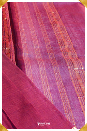 Parthavi Mangalagiri Handloom Pink/Red Pure Silk-Cotton Saree - Seven Sarees - Saree - Seven Sarees