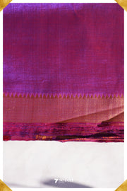 Parthavi Mangalagiri Handloom Pink/Red Pure Silk-Cotton Saree - Seven Sarees - Saree - Seven Sarees