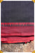 Pavaki Mangalagiri Handloom Black/Red Pure Cotton Saree - Seven Sarees - Saree - Seven Sarees