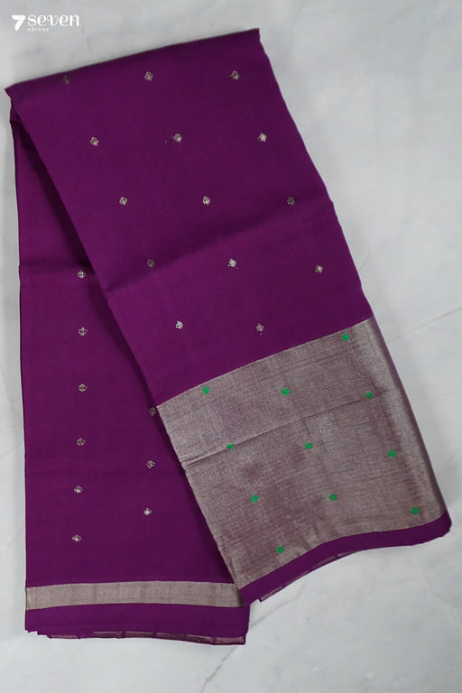 Prathana Handloom Venkatagiri 100% Cotton Pink Saree - Seven Sarees - Seven Sarees