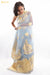 Pretty Poses Benares Blue Organza Festive Saree - Seven Sarees - Seven Sarees
