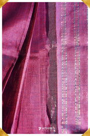 Raji Mangalagiri Handloom Violet/Purple Silk-Cotton Saree - Seven Sarees - Saree - Seven Sarees