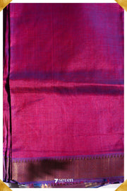 Raji Mangalagiri Handloom Violet/Purple Silk-Cotton Saree - Seven Sarees - Saree - Seven Sarees