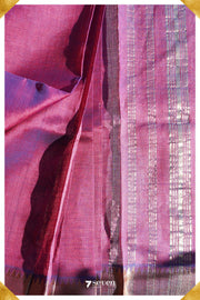 Raji Mangalagiri Handloom Violet/Purple Silk-Cotton Saree - Seven Sarees - Saree - Seven Sarees