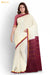 Ranjini Madurai Offwhite Pure Cotton Sungudi Saree - Seven Sarees - Saree - Seven Sarees