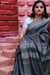 Reverie Chattisgarh Black Pure Tussar Silk Saree | Silk Mark Certified - Seven Sarees - Saree - Seven Sarees