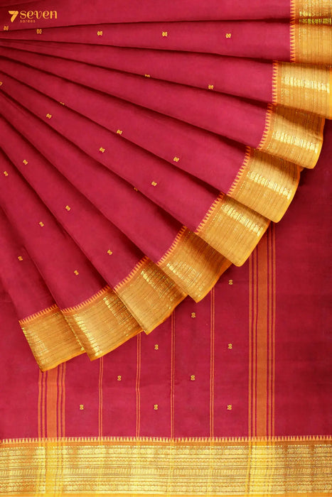 RojaManikulai Madurai Red Pure Cotton Saree - Seven Sarees - Saree - Seven Sarees