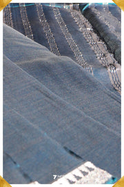 Seeta Mangalagiri Handloom Blue Silk-Cotton Saree - Seven Sarees - Saree - Seven Sarees