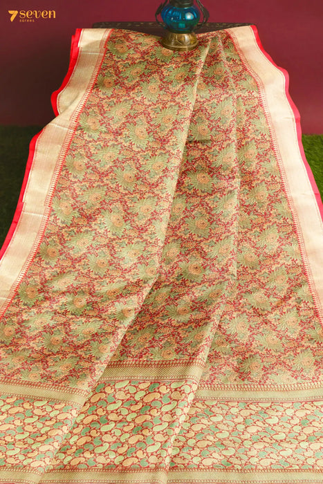 Shanaya Benaras Red Art Silk Saree - Seven Sarees - Saree - Seven Sarees