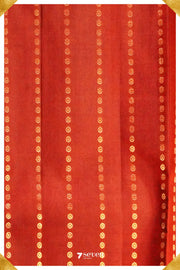 Sri Handloom Kanchipuram Pattu 100% Pure Silk Brown Saree | Silk Mark Certified - Seven Sarees - Seven Sarees