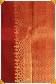 Sri Handloom Kanchipuram Pattu 100% Pure Silk Brown Saree | Silk Mark Certified - Seven Sarees - Seven Sarees