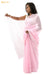 Sunday mornings Lucknow Pink Original Handmade Chikankari Pure Kota Cotton Saree - Seven Sarees - Saree - Seven Sarees