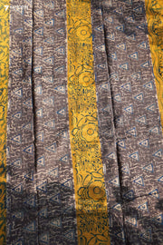 Umetta Hand Block Kalamkari 100% Soft Cotton Saree (Handloom) - Seven Sarees - Saree - Seven Sarees
