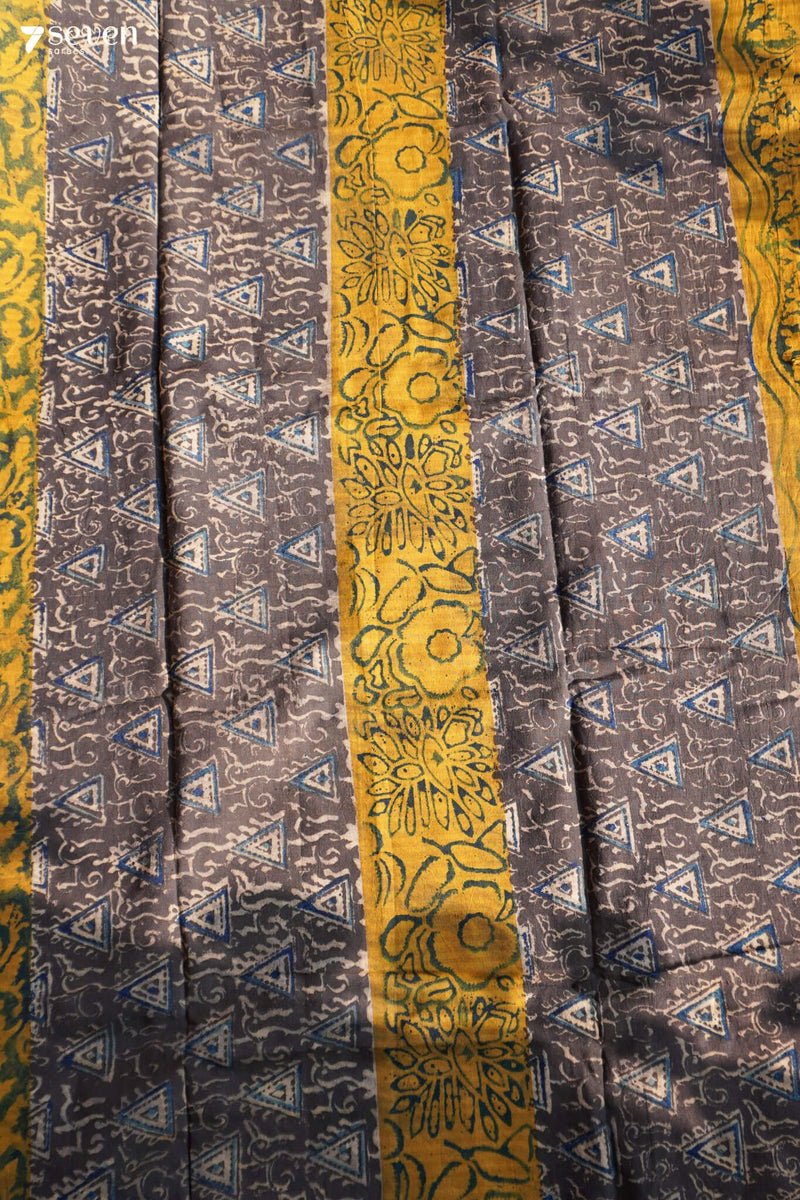 Umetta Hand Block Kalamkari 100% Soft Cotton Saree (Handloom) - Seven Sarees - Saree - Seven Sarees