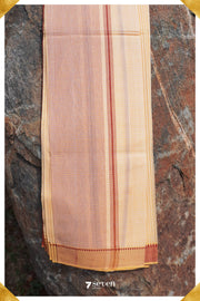 Vagishwari Mangalagiri Handloom Offwhite/Red Pure Cotton Saree - Seven Sarees - Saree - Seven Sarees
