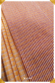 Vagishwari Mangalagiri Handloom Offwhite/Red Pure Cotton Saree - Seven Sarees - Saree - Seven Sarees