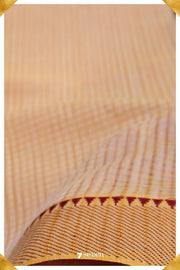 Vagishwari Mangalagiri Handloom Offwhite/Red Pure Cotton Saree - Seven Sarees - Saree - Seven Sarees