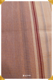 Vagishwari Mangalagiri Handloom Offwhite/Red Pure Cotton Saree - Seven Sarees - Saree - Seven Sarees