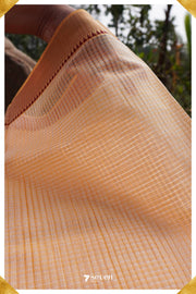 Vagishwari Mangalagiri Handloom Offwhite/Red Pure Cotton Saree - Seven Sarees - Saree - Seven Sarees