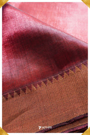Varsha Mangalagiri Handloom Red Silk-Cotton Saree - Seven Sarees - Saree - Seven Sarees