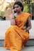 Yellow and in love Chinnalampatti Yellow Art Silk Saree - Seven Sarees - Saree - Seven Sarees